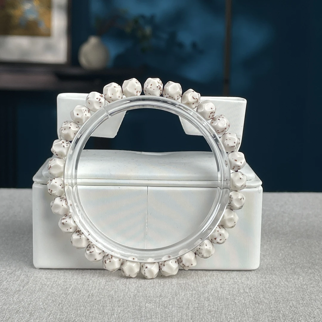 文星菩提 原生态星月同枝果石玉料8×7MM文玩好物 多样性发货243