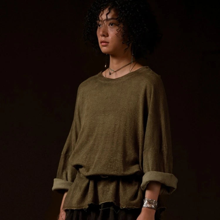 ZUO AN MI XIANG/左岸迷香/2022春夏/植染T恤 Z22SS4010简约百搭