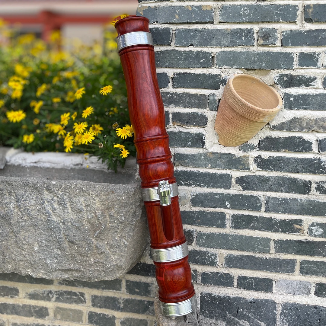 老料筒云南特色烟杆红花梨高档手工大号水筒高78外口9.5整木抽空