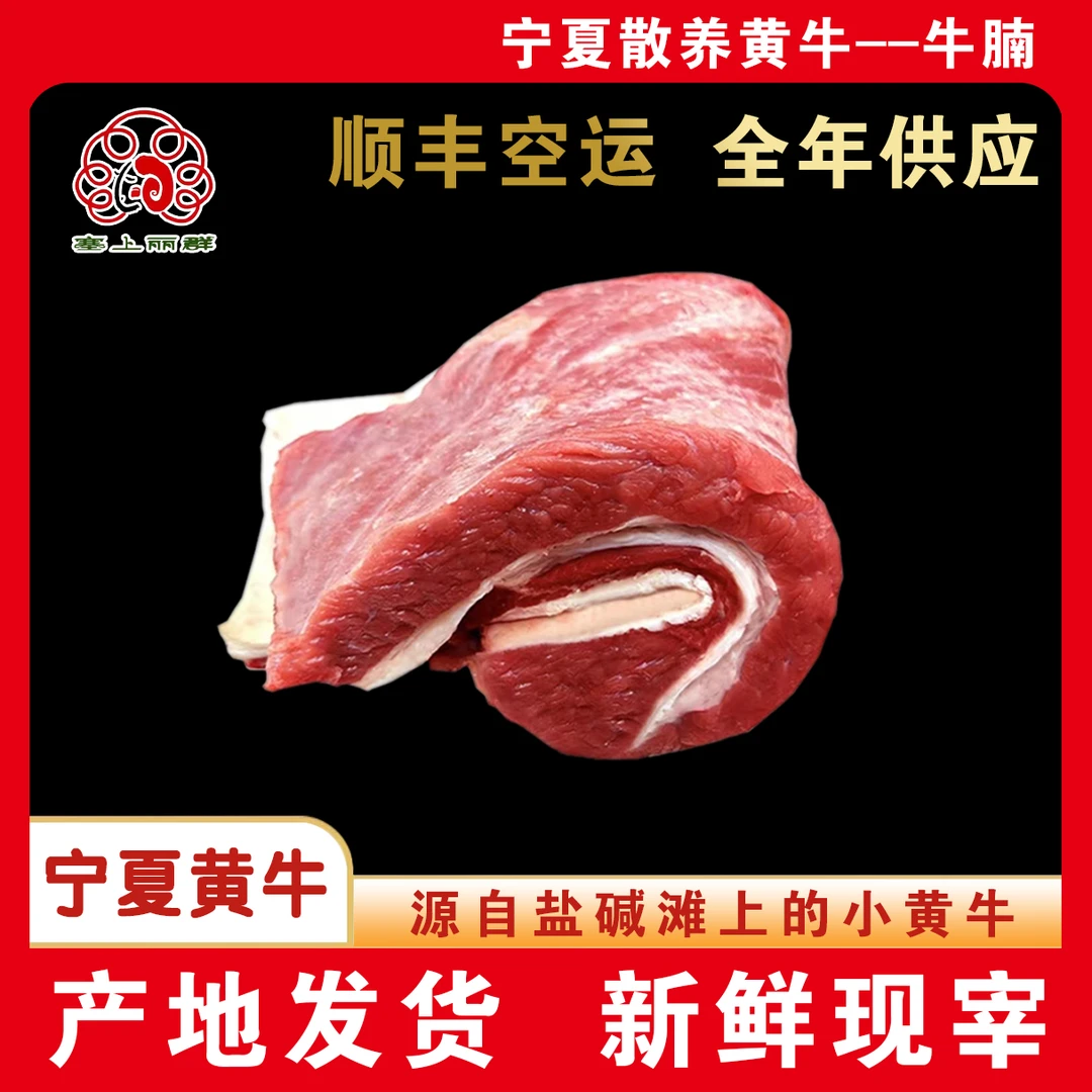 宁夏黄牛肉新鲜现宰鲜嫩牛腩4斤5斤6斤7斤装牛肉类