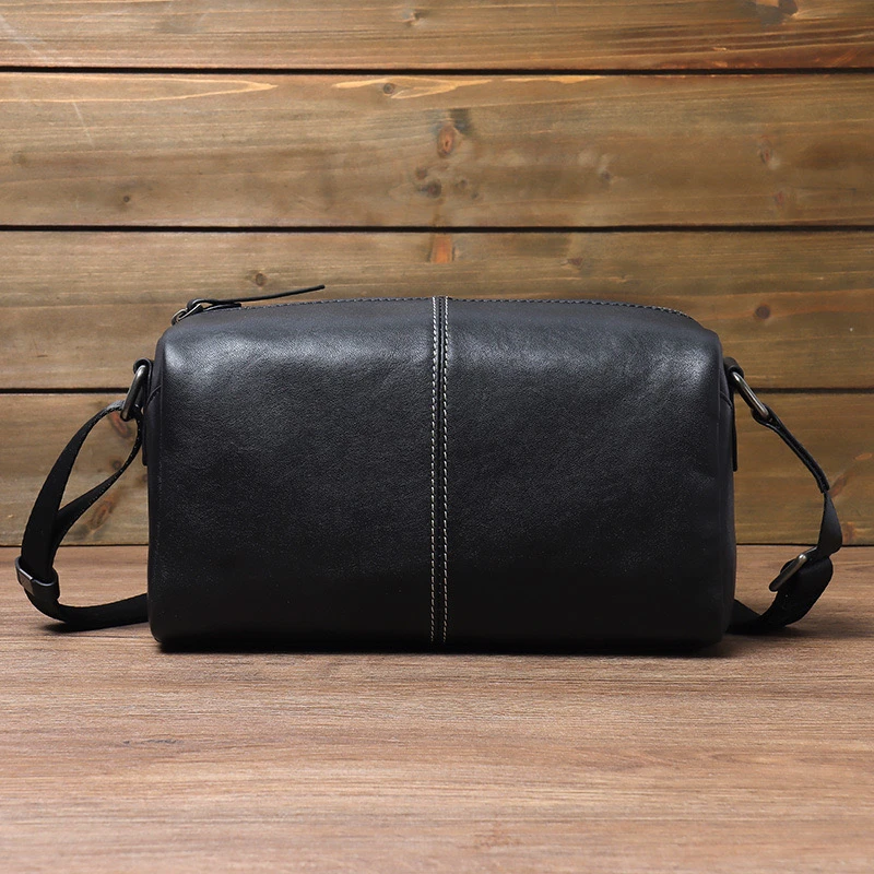 男包牛皮复合枕头包复古个性时尚百搭肩包