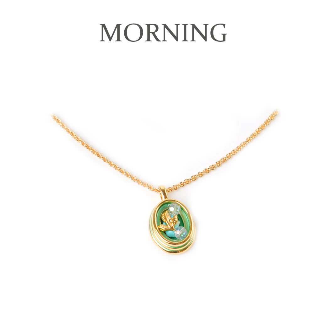 铜合金项链 MORNING/早安日记小众绿色气质时尚百搭轻奢项链-1311