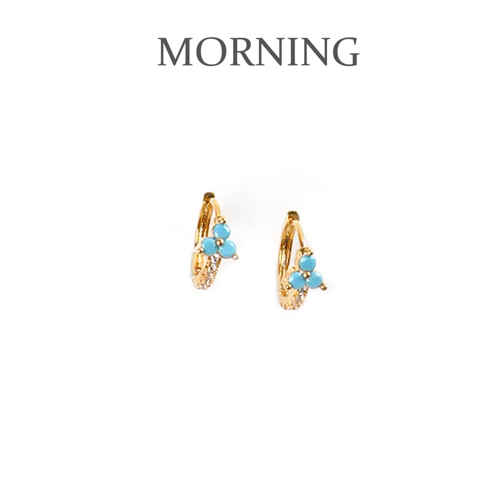 铜合金无非金属耳饰 MORNING/早安日记时尚轻奢小众气质耳环-1130