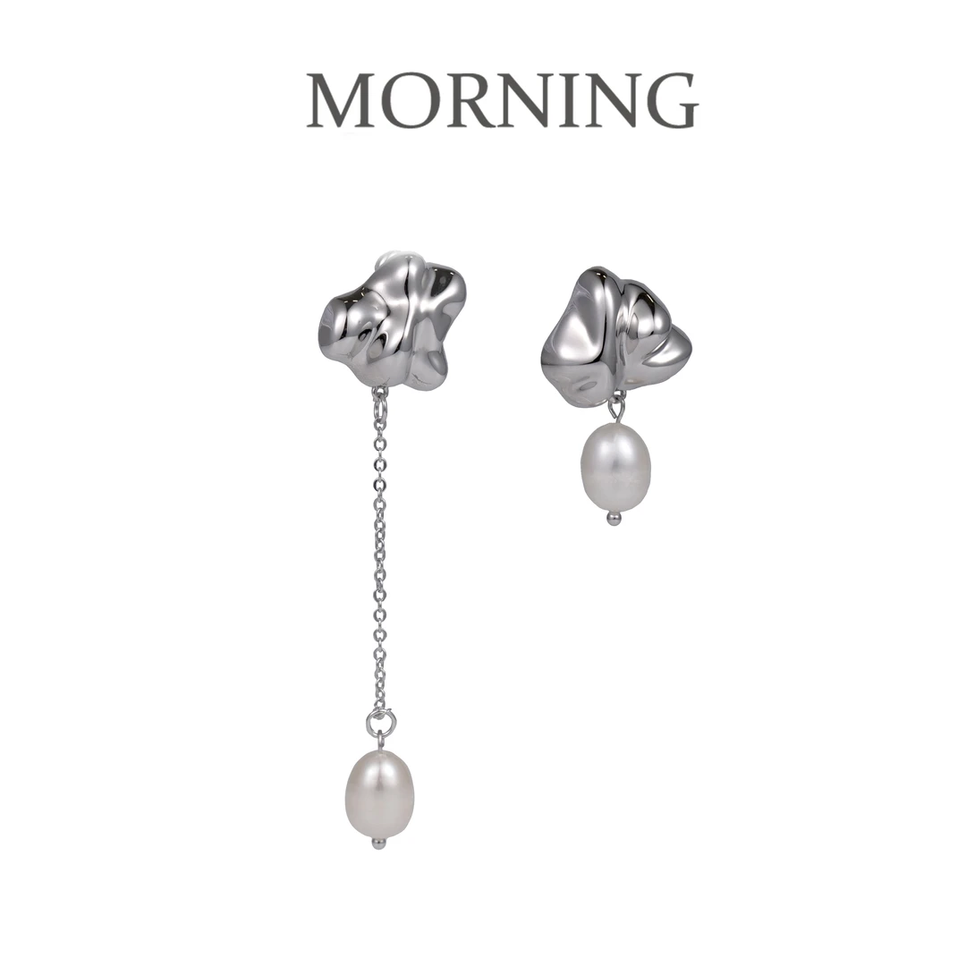 铜合金无非金属耳饰 MORNING/早安日记【棉花糖】气质耳环-1009