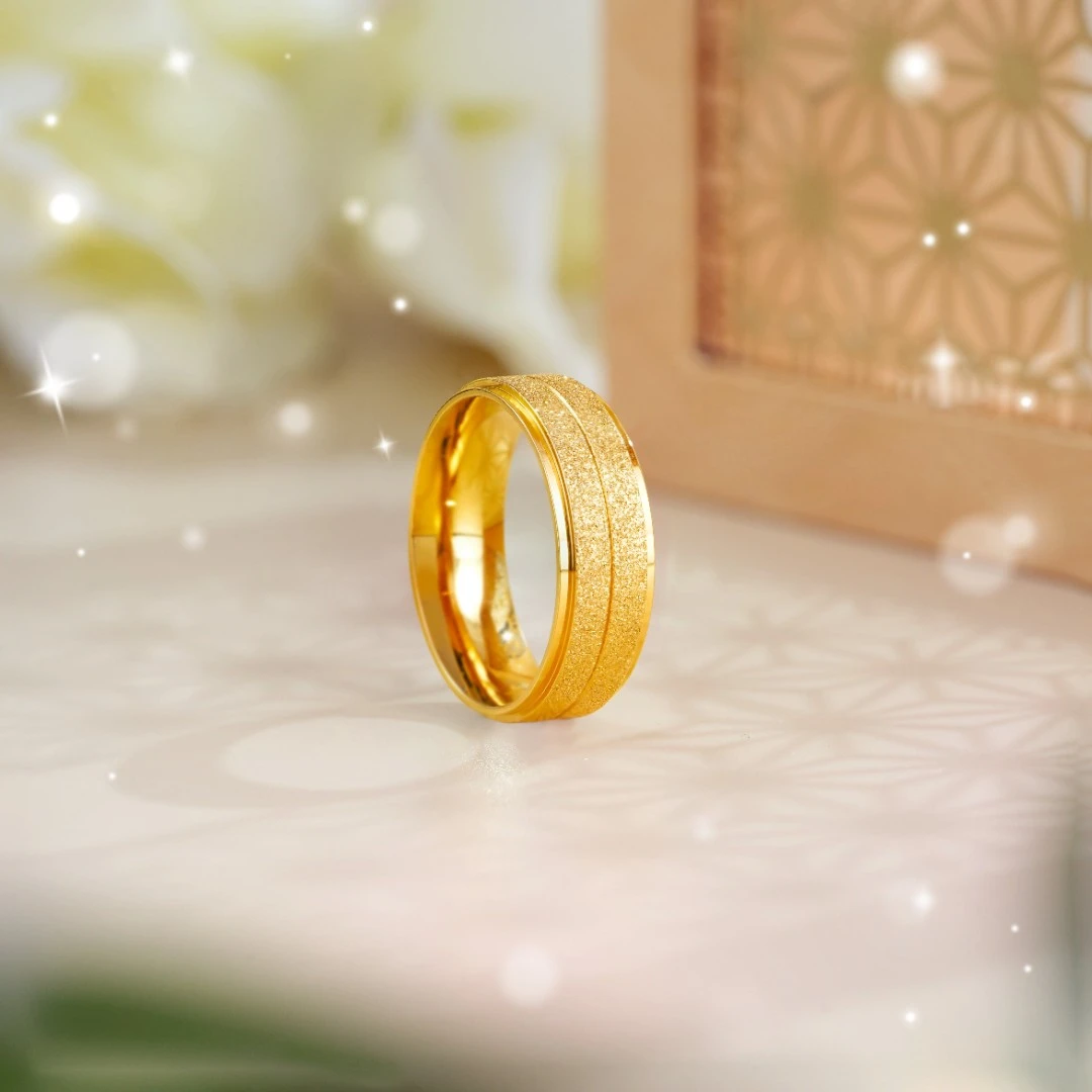 铜合金戒指 爆闪磨砂满天星双面戒指时尚指环简约百搭情侣对戒4mm