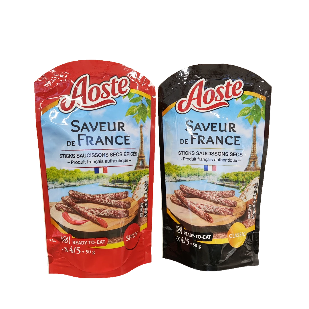 aoste休闲迷你干香肠棒50g即食小零食烟熏松露蒜香肉枣小香肠