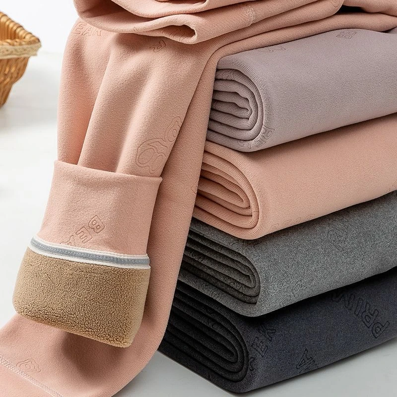 巴拉拉吧儿童保暖裤内穿一体绒打底裤加绒加厚秋裤冬季男女童校服