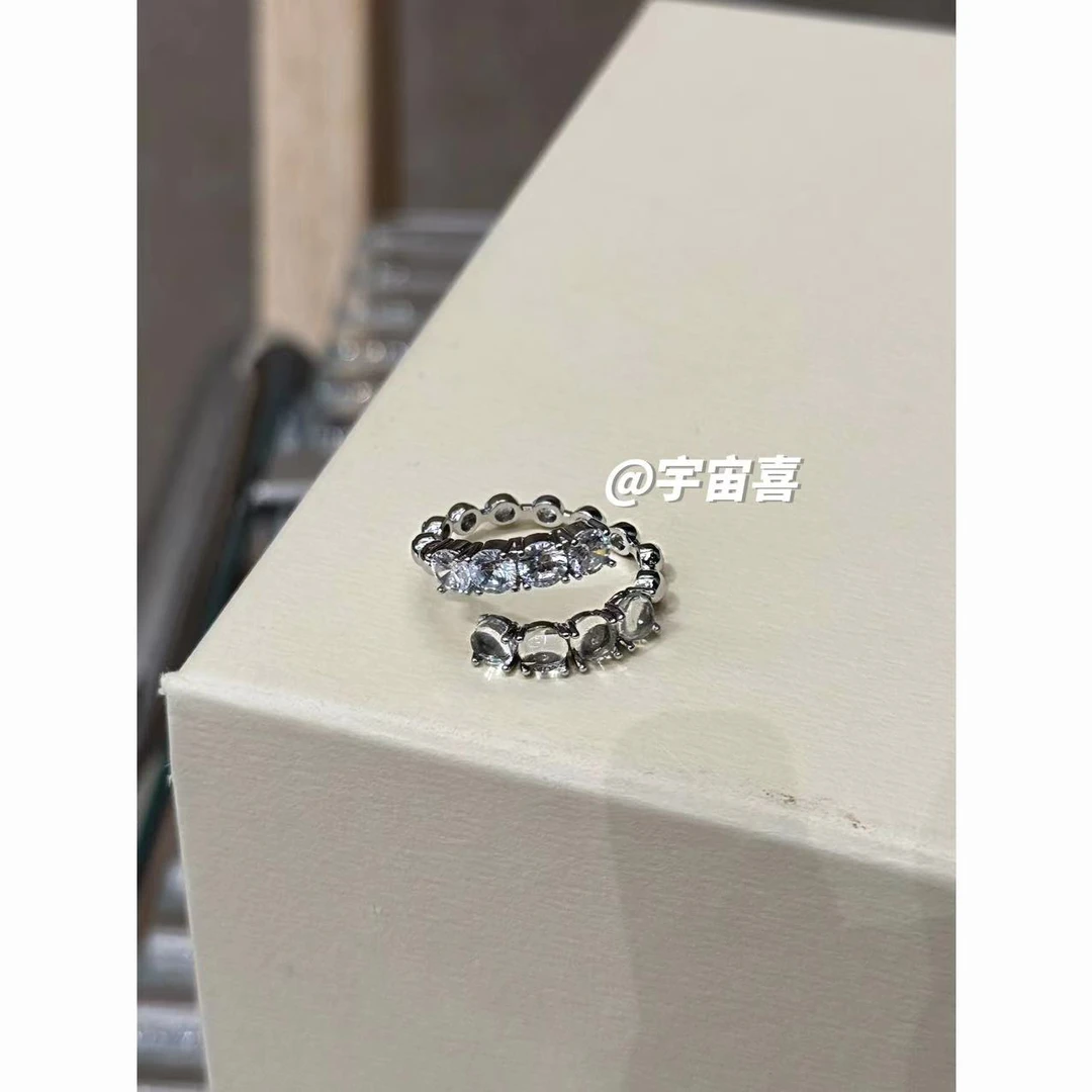 铜合金锆石戒指 K5-036【露珠灯泡系列开口戒指】