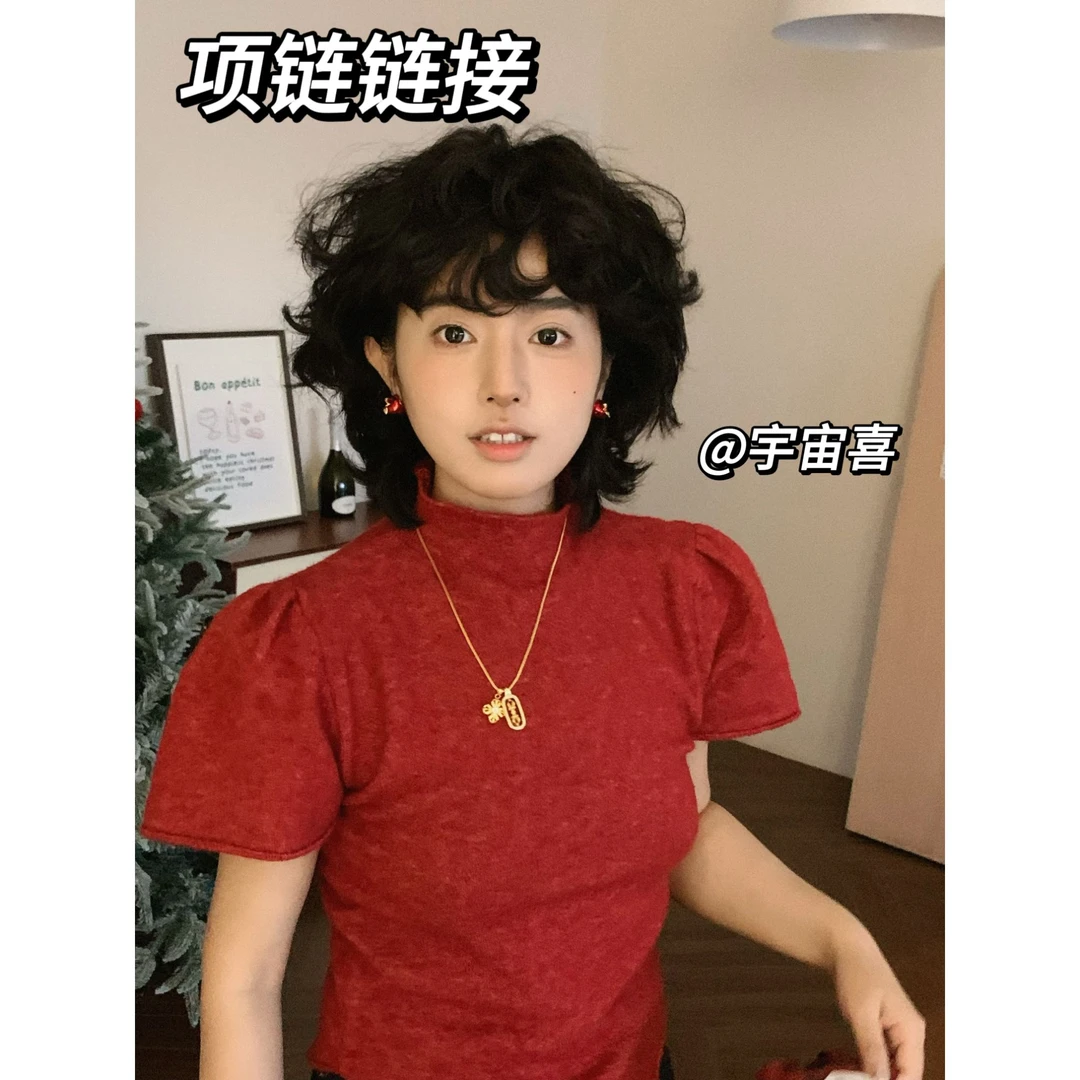 铜合金项链 J3-062【韦雪同款金色镀银蛇骨项链】