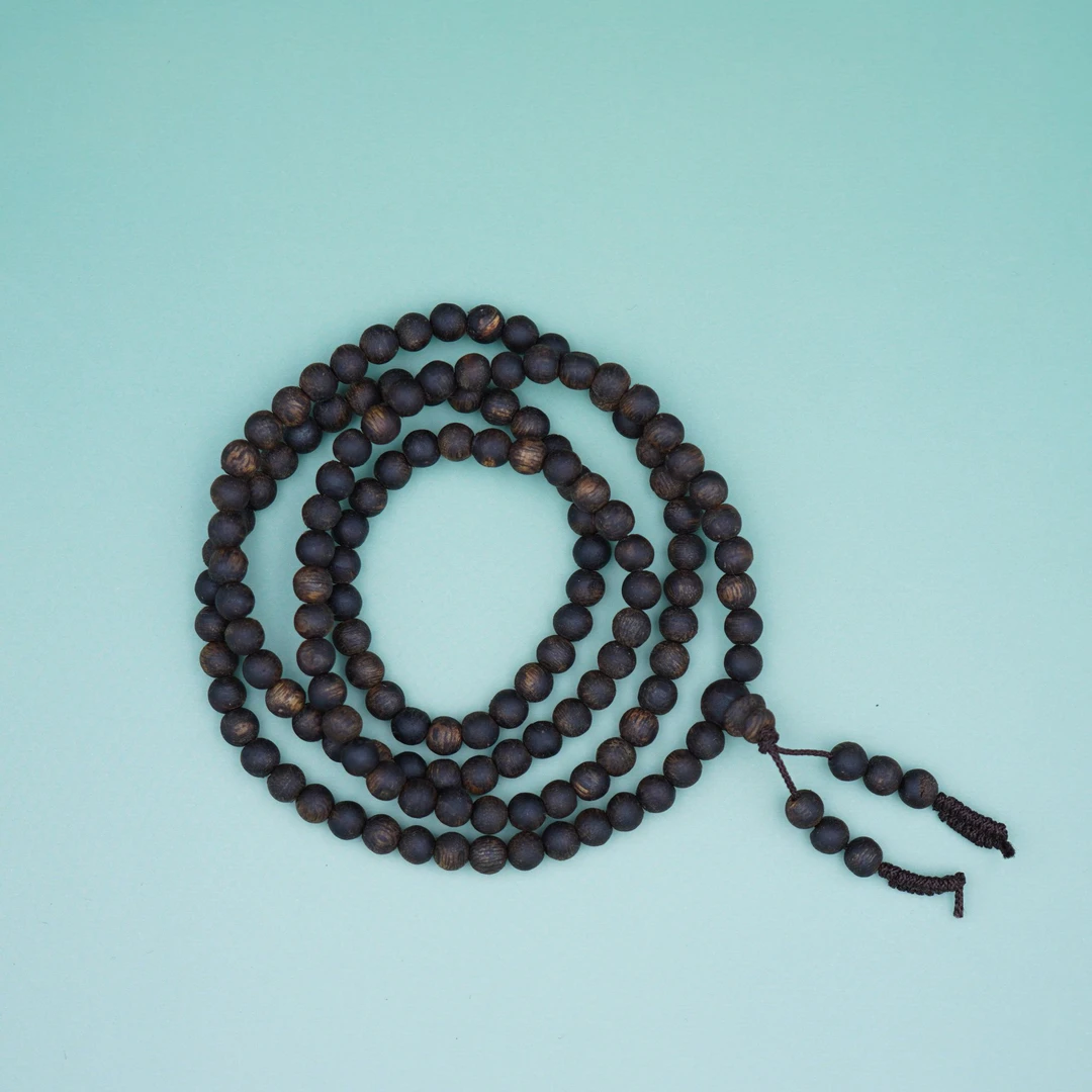 「香韵极好」沉水级5mm圆珠多圈绿奇楠沉香手串