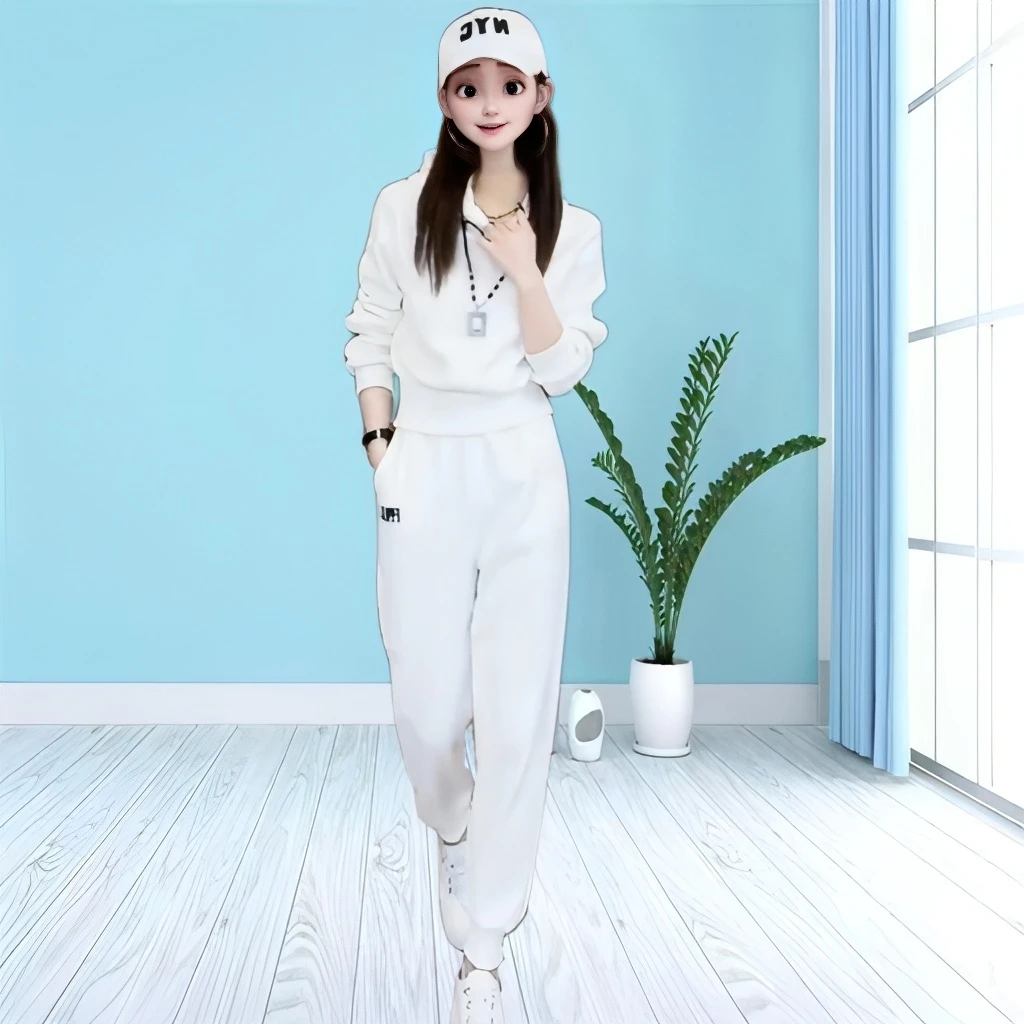 运动套装女2024春秋新款时尚高档洋气减龄显瘦卫衣束脚裤两件套