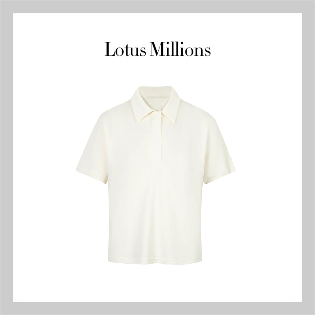 莲的百万【POLO衫】2024慵懒风翻领POLO衫上衣设计感薄款清凉显瘦衫