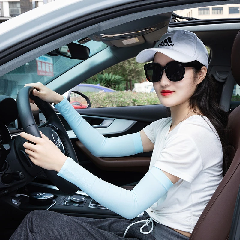 冰袖冰夏季防晒女男袖套紫外线护臂手臂套袖冰丝夏天袖子手套薄款