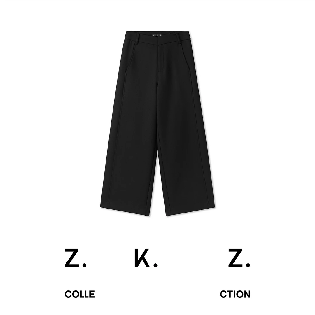 Z.K.Z.「墨染」初剪羊毛时尚百搭阔腿西裤