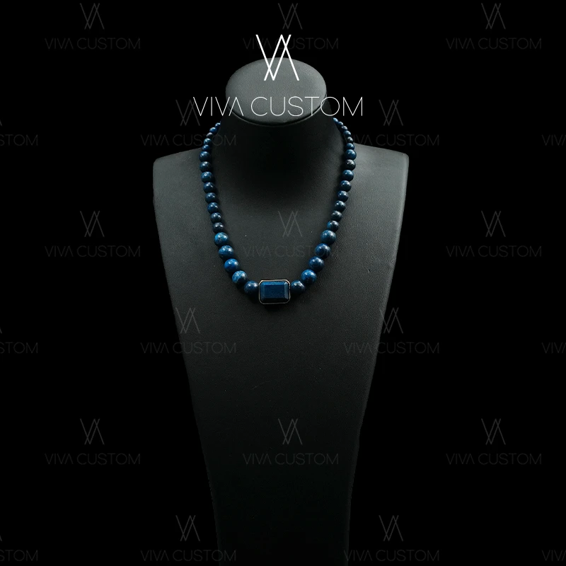 铜合金项链 彩石流光系列 百搭简约温柔渐变串珠项链◎