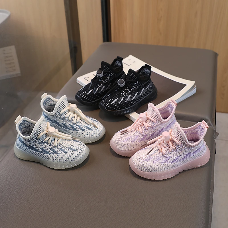 新款儿童椰子鞋软底透气运动鞋小学生飞织儿童节中小童春秋防滑鞋