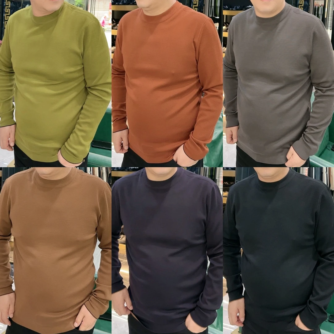 2024 秋冬 新款 六色 美丽诺 四平针 长袖 羊毛衫 158V1969