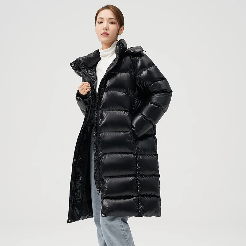 羽绒服女长款2024冬季新款加厚过膝95%白鸭绒东北加厚外套9158