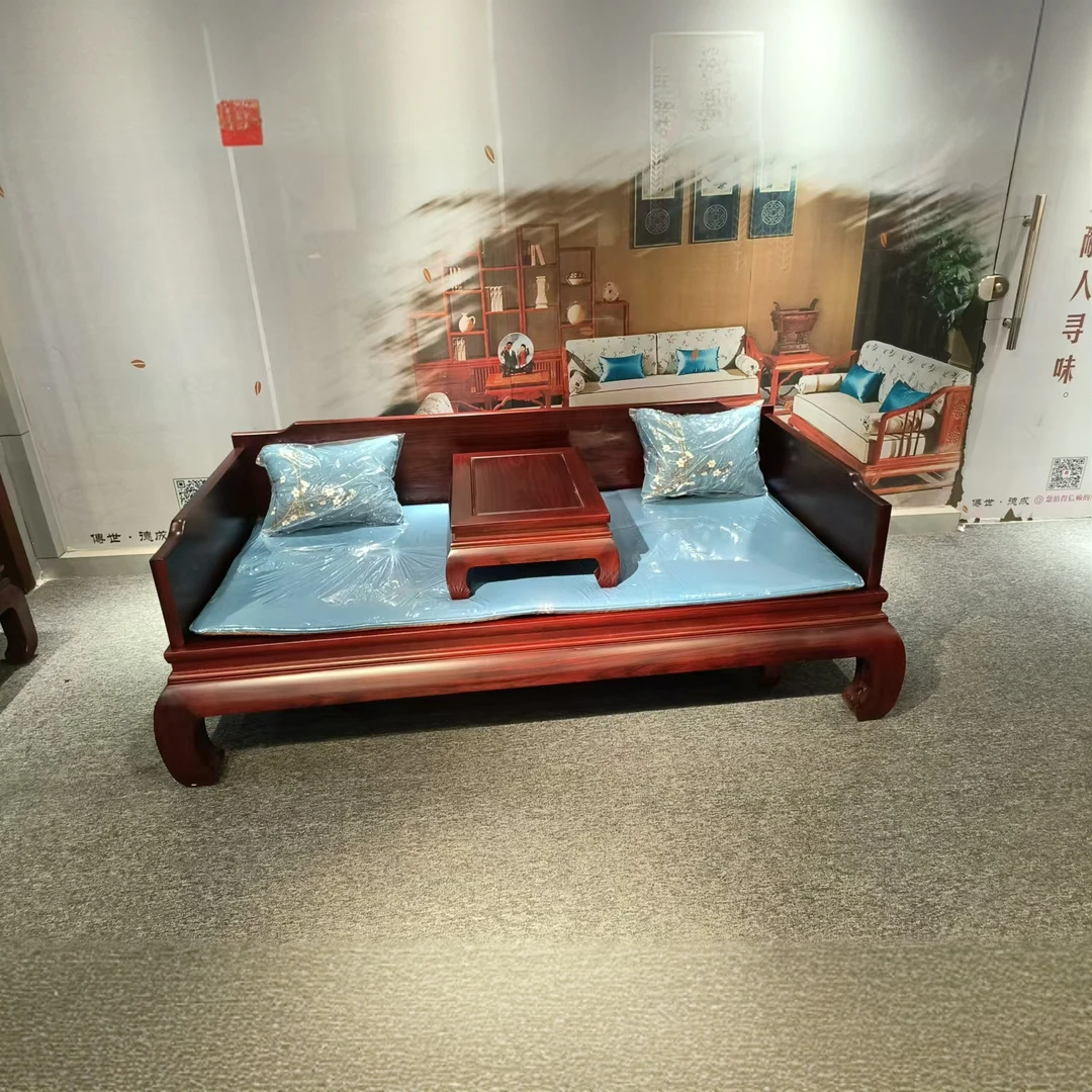 酸枝罗汉床客厅家用禅意休闲新中式素面小户型沙发床