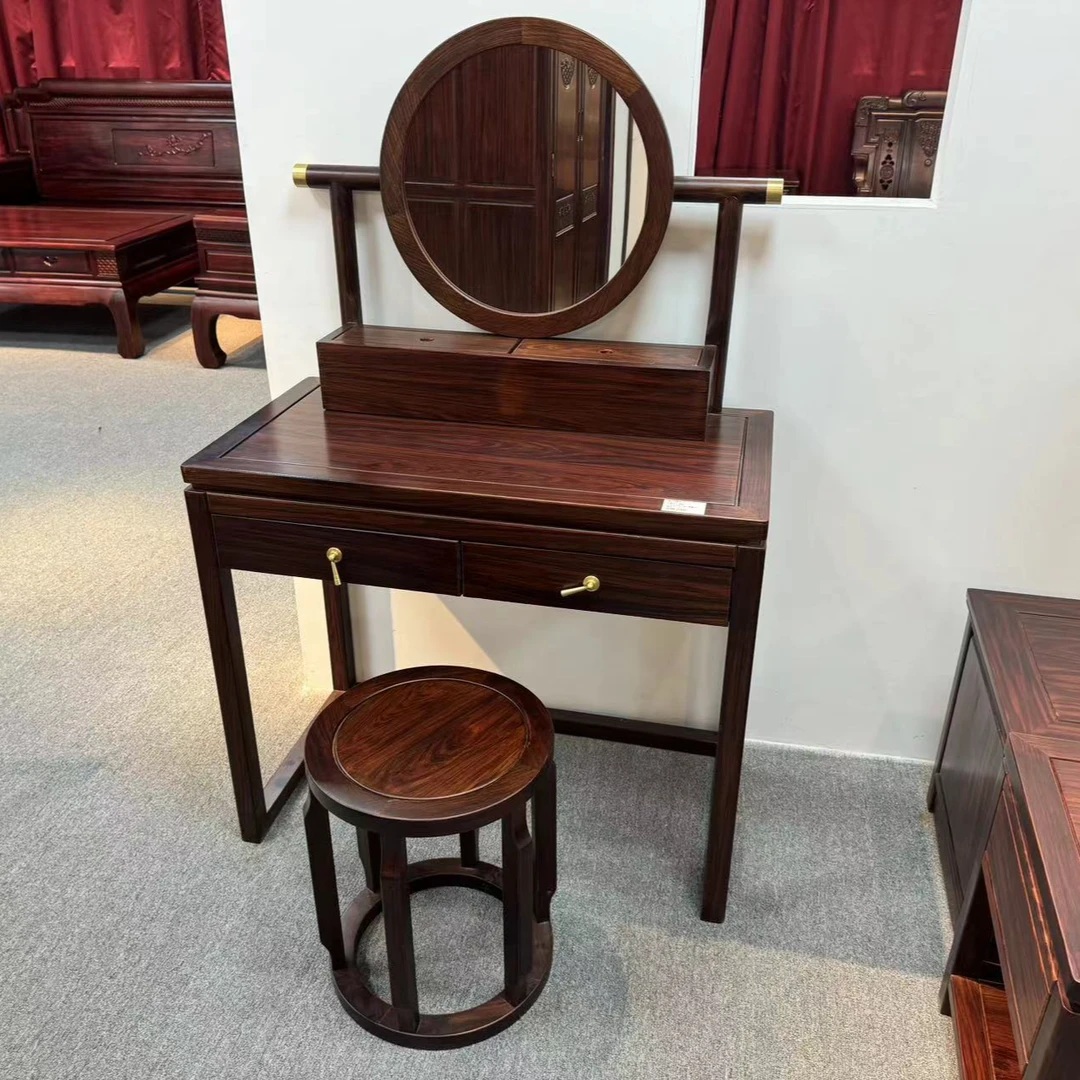 大叶梳妆台，化妆台手工榫牟工艺
