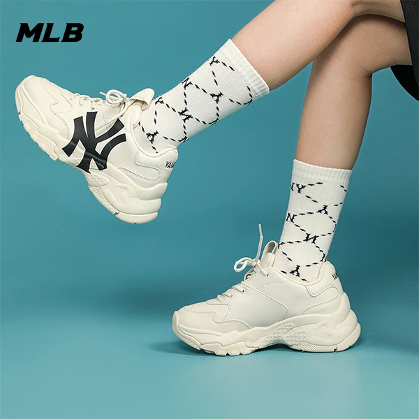 MLB【情侣同款】复古增高厚底老爹鞋休闲舒适运动鞋3ASHC101N