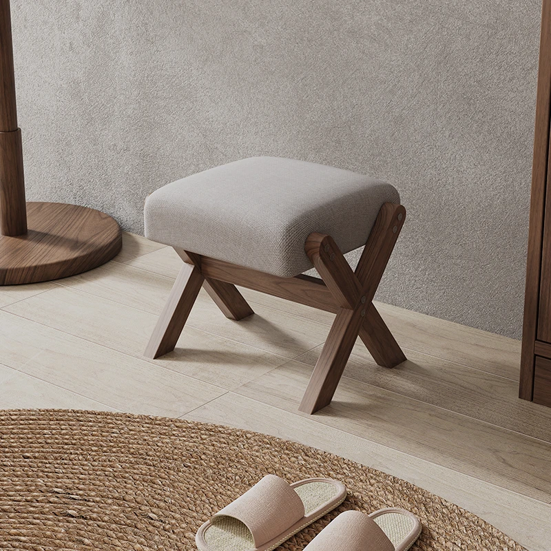 凳子家用鞋凳门口换鞋矮凳网红现代简约实木小板凳客厅入户门矮凳