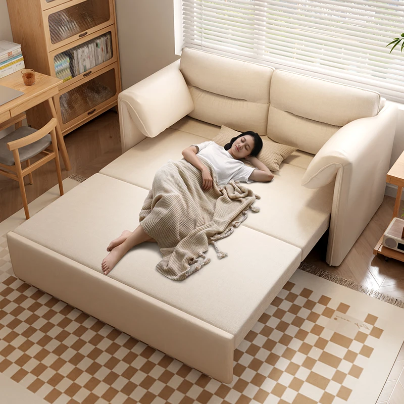 沙发床折叠两用多功能伸缩大象客厅小户型2024新款奶油风双人沙发