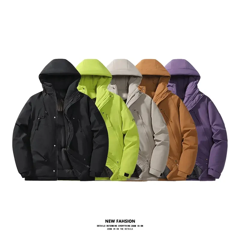 情侣潮牌男女同款棉衣2024秋冬石墨烯加厚户外保暖连帽情侣棉衣外