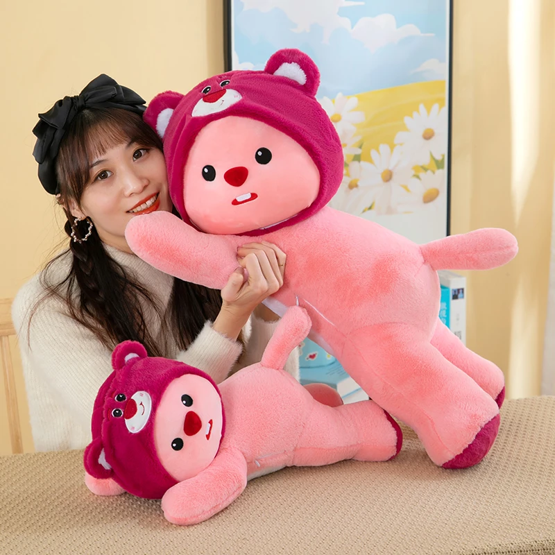 可爱趴趴露比毛绒玩偶熊呆萌海狸玩偶毛绒玩具送女生抱枕生日礼物