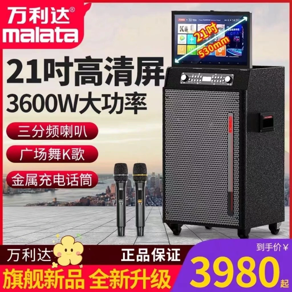 户外视频高清唱歌广场舞音响一体机充电蓝牙大功率无线话筒折叠屏