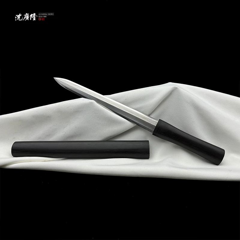 龙泉沈广隆-掌门作品无影剑 陨铁 黑檀木 花纹钢 宝剑 未开刃