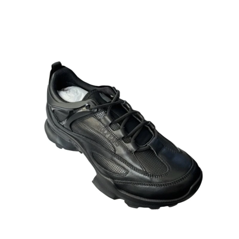 狼尔新款踪迹健步头层牛皮休闲鞋