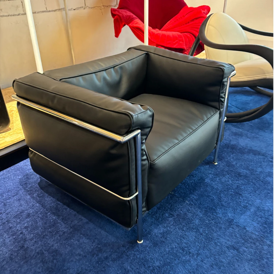 LC3柯布西耶中古沙发皮沙发客厅意式极简包豪斯黑色皮艺单双人