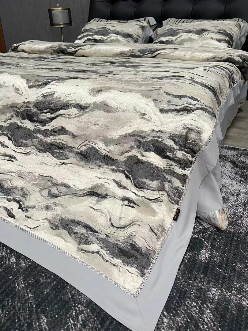 【新春MLN】轻奢重磅高精密私人订制四件套四季款-墨染山川