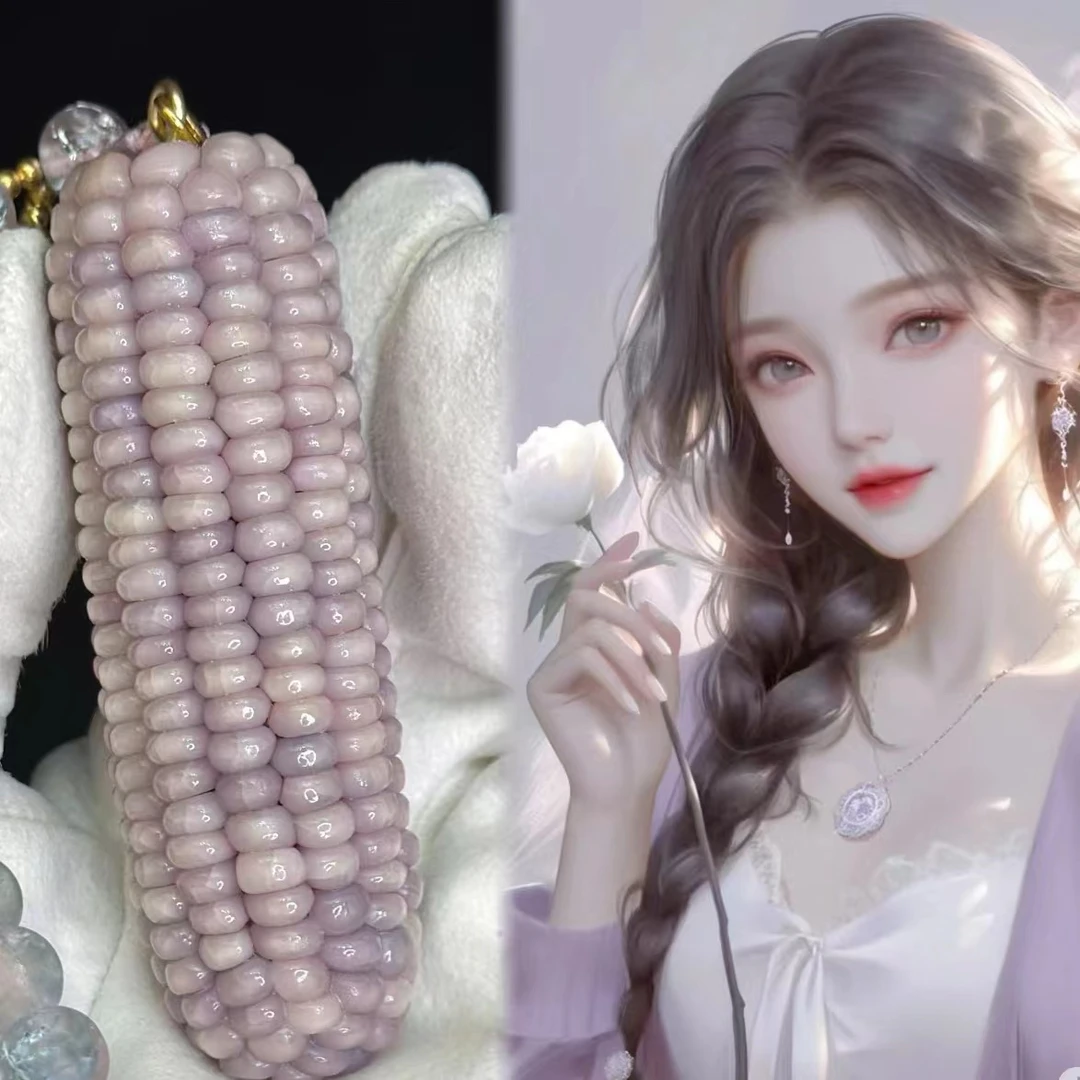 手工DIY玉米粒手把件带皮出售毛料一根