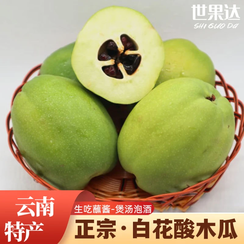 云南白花酸木瓜保山特产新鲜水果酸野青脆番宣木瓜生吃泡酒