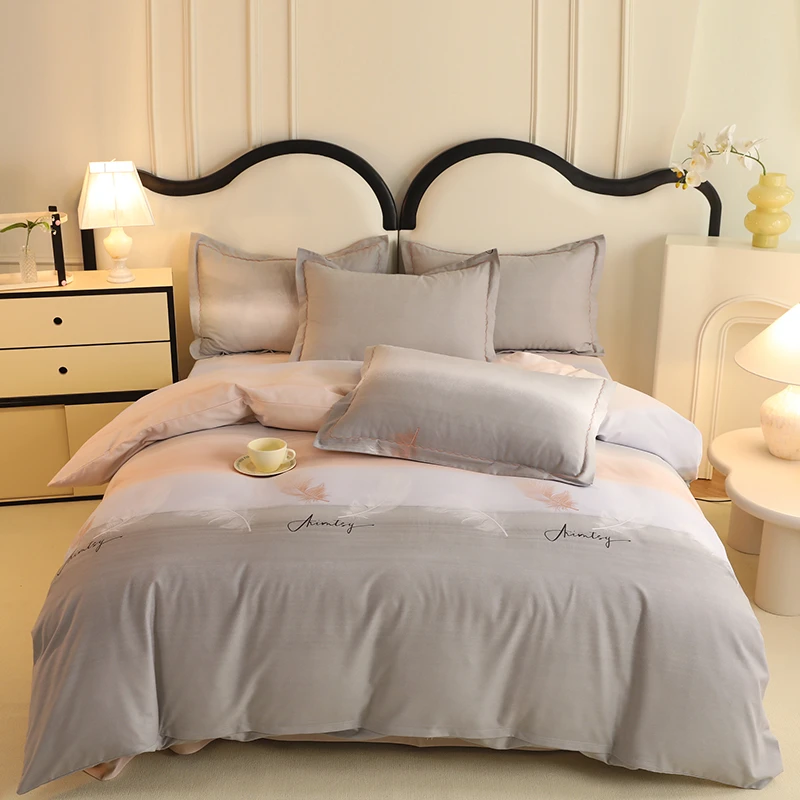 2025新款全尺寸加厚全棉四件套纯棉磨毛三件套柔软亲肤床单床笠