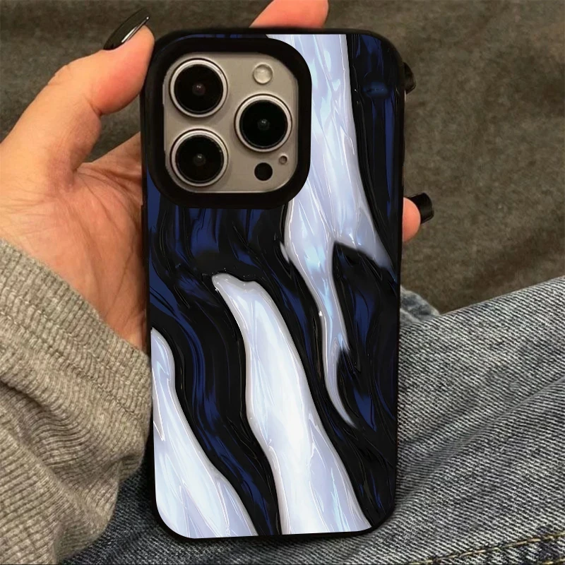 飞虎胜小众大理石纹适用iPhone16果冻15手机壳华为vivo小米oppo套
