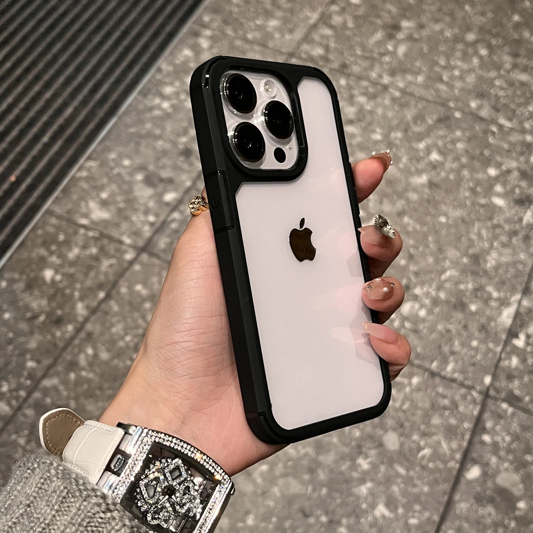 简约透明亚克力适用苹果15手机壳iPhone14Promax新款13防摔12软11