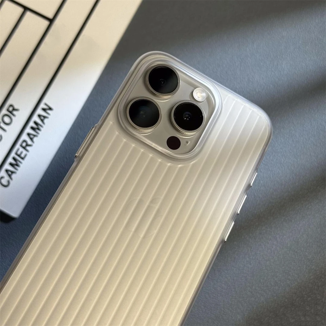 飞虎胜瓦楞纹苹果15promax手机壳简约iPhone14全包12透明防摔软套