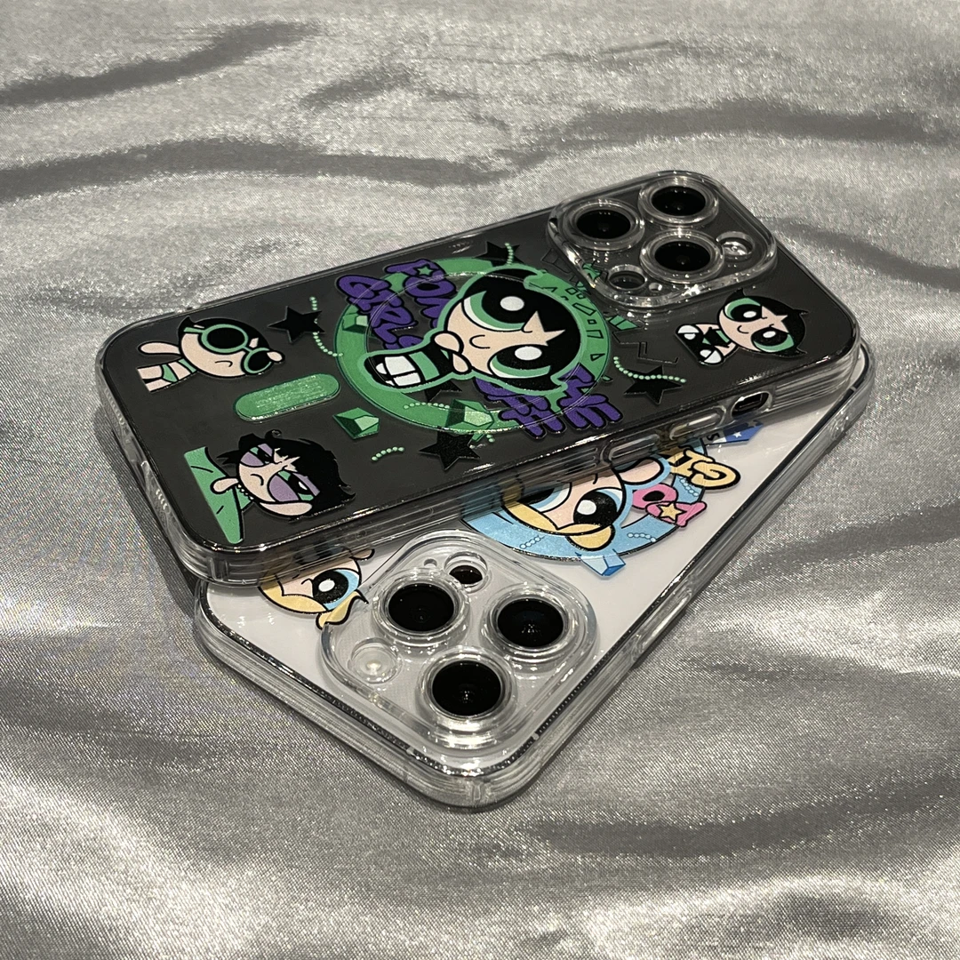 磁吸壳卡通飞天小女警iPhone14Promax苹果13手机壳透明12硅胶11潮
