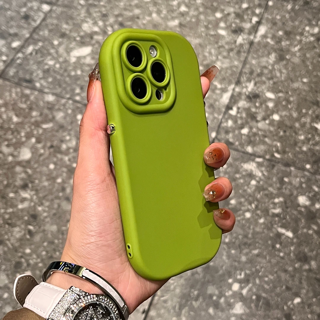 飞虎胜高级感简约纯色磨砂适用苹果14Pro手机壳iPhone15圆边13/16