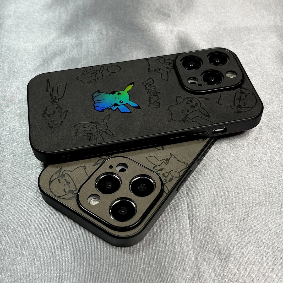 动漫卡通可爱皮卡丘苹果14手机壳iPhone13Promax创意12镭射11高级