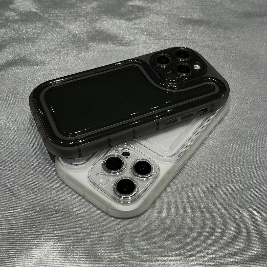黑色加厚气囊防摔苹果14Promax手机壳iPhone13新款12简约11软壳Xs
