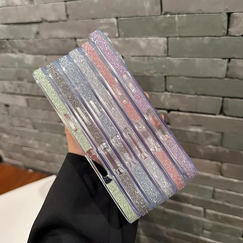 闪粉边透明适用iphone16promax苹果15手机壳14仙女13超薄12保护套