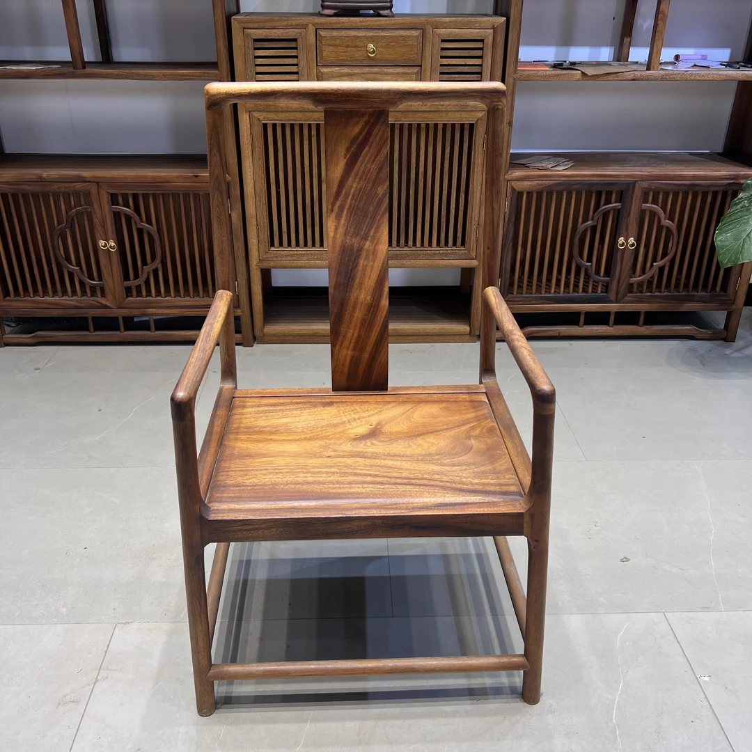 南美胡桃木泰山主椅 坐宽63 坐深58 坐高45 总高107