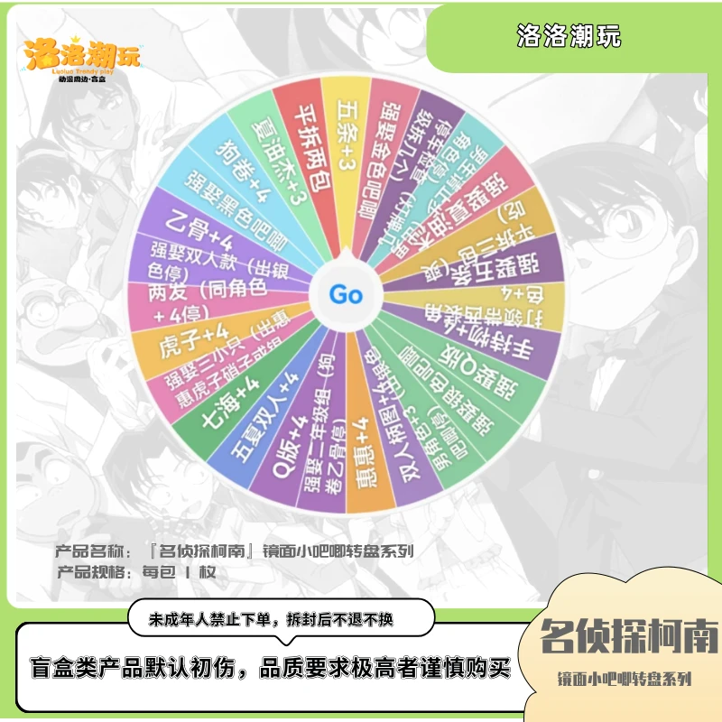 『咒回-乐乐拆』同人原创不锈钢镜面小吧唧转盘系列40mm『盲盒代拆』