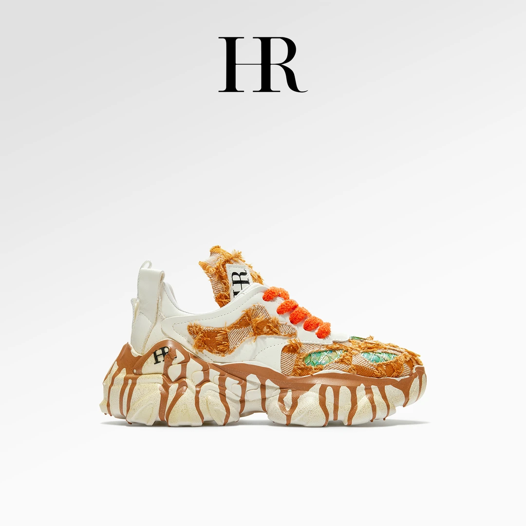 HR/赫莲娜女ins鞋子潮流新款时尚休闲鞋百搭设计感厚底运动老爹鞋