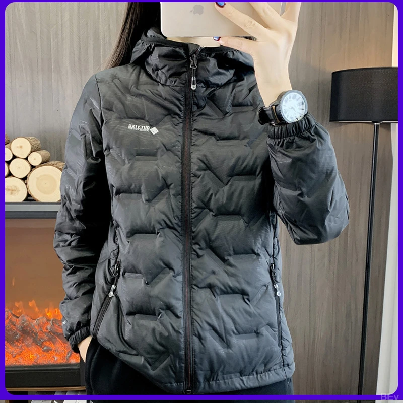 石墨烯轻薄防寒羽绒服女款户外徒步秋冬季三防连帽防风保暖时尚