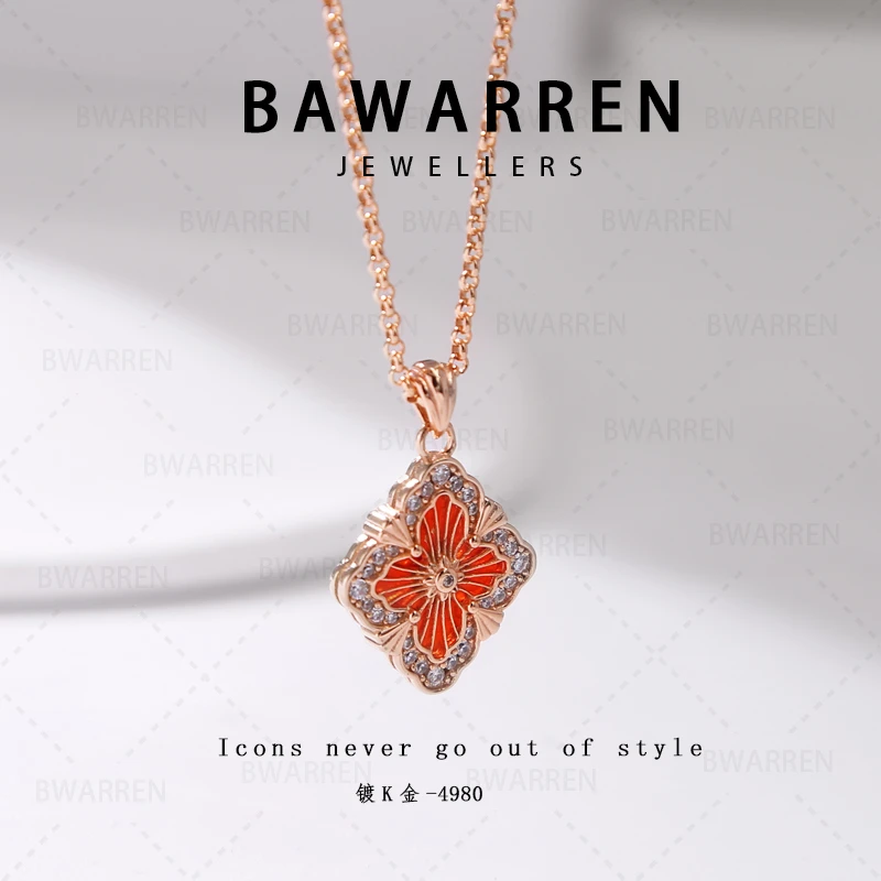 Bawarren 意❤ 【V金版本 】4980-红布气质轻奢时尚百搭小